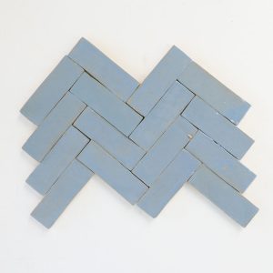 2x6 zellige tile, color blue thistle