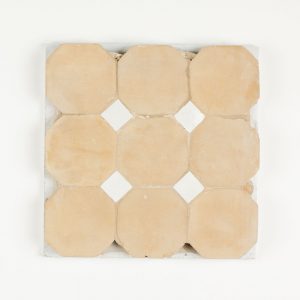 Octagon with Dot Mosaic - Clay Octagon and Snow Dot