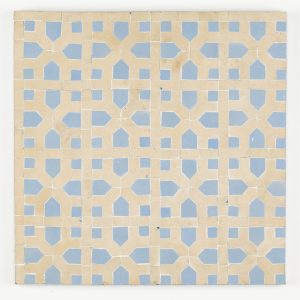 Tetouan Mosaic Tile - Clay Line and Blue Grass