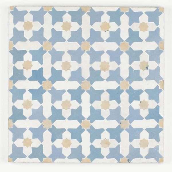 Beni Ansar Mosaic Tile Blue grass, Clay, Snow