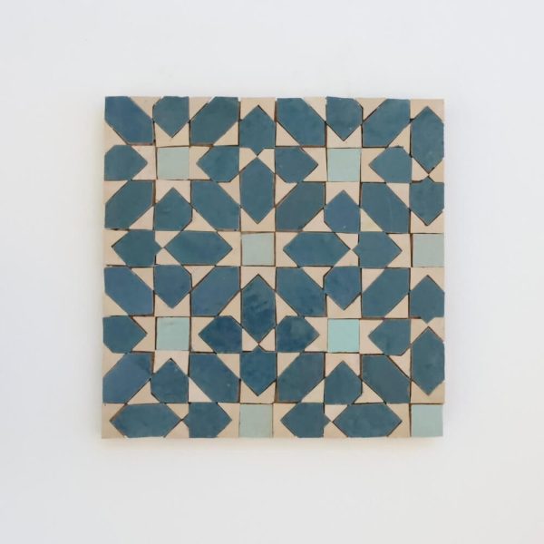 Maknas Zellige Mosaic Tile - Borealis Blue, Green Tea, Earth