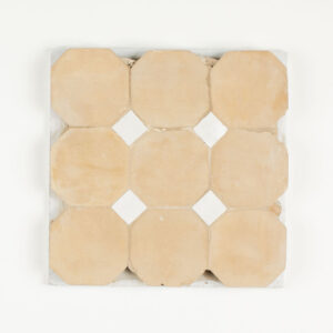 Octagon with Dot Zellige Mosaic Tile - Earth Octagon and Silk Dot