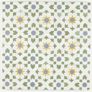 Tangier Zellige Mosaic Tile (Petite) - Tundra, Citrine, Silk, Blue Thistle
