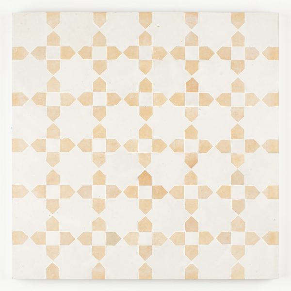 Kenitra Mosaic Tile - Snow and Clay