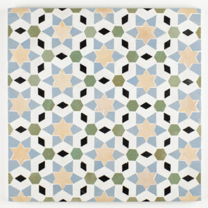 Settat Zellige Mosaic Tile - Tundra, Earth, Green Tea
