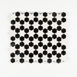 Salé Zellige Mosaic Tile - Onyx is Hex and Silk is Star