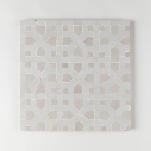 Tetouan Mosaic Zellige Tile (Petite) - Silk Line and Wheat Fill