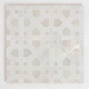 Tetouan Zellige Mosaic Tile (Grande) - Silk Line and Wheat Fill
