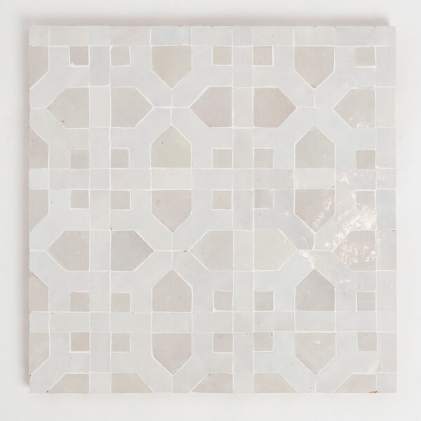 Tetouan Zellige Mosaic Tile (Grande) - Silk Line and Wheat Fill