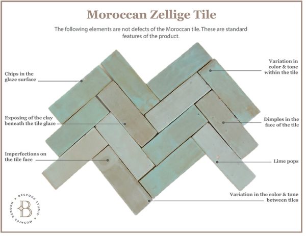 4x4 Zellige Tile - Stone - Image 5