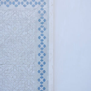 Medina Border - Silk & Glacier w/ Casablanca Mosaic in Silk
