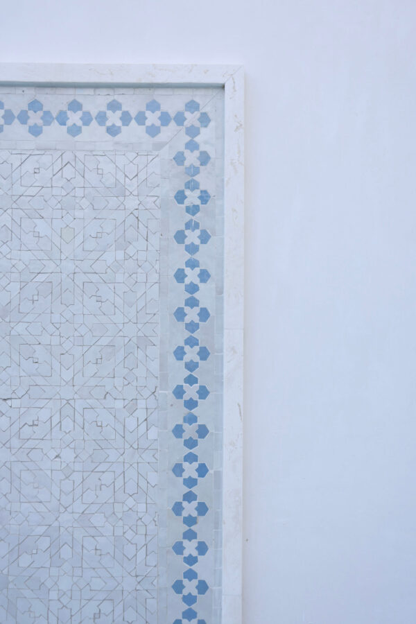 Medina Border - Silk & Glacier w/ Casablanca Mosaic in Silk