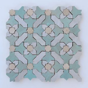 Beni Ansar Zellige Mosaic Tile - Green Tea, Wheat, Earth