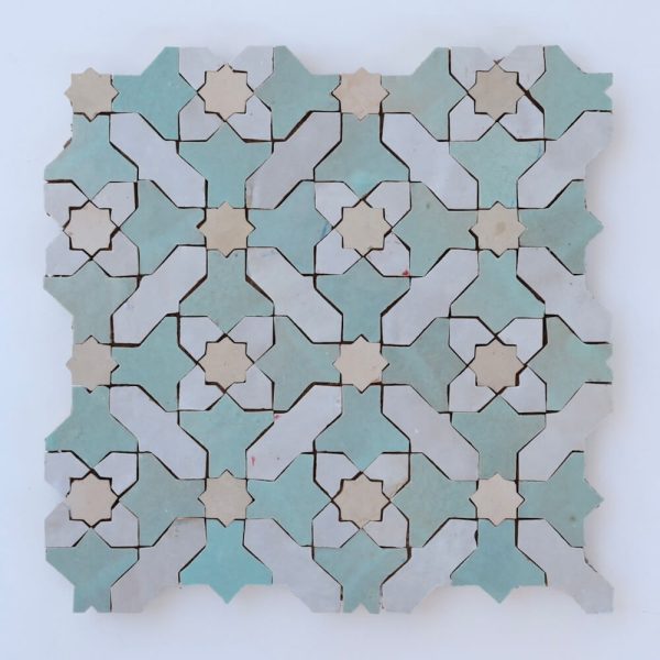 Beni Ansar Zellige Mosaic Tile - Green Tea, Wheat, Earth