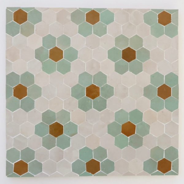 Magnolia Zellige Mosaic Tile - Spice, Tundra, Wheat