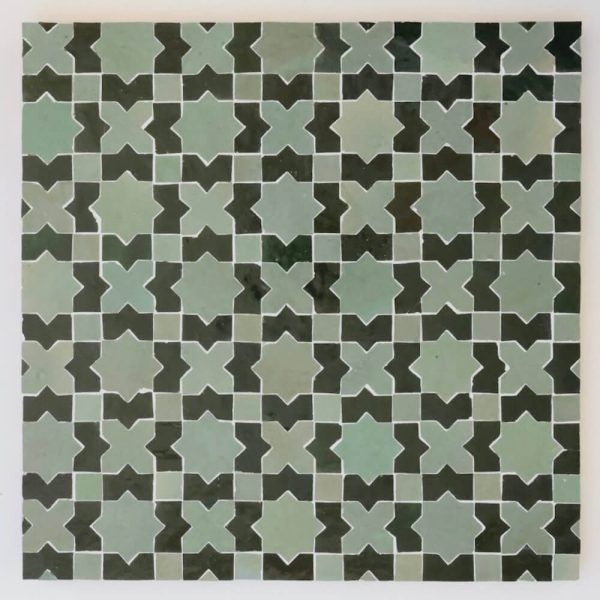 Rabat Zellige Mosaic Tile - Eucalyptus, Tundra