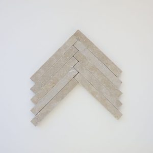 1x8 Herringbone Limestone Mosaic - Color Kasbah