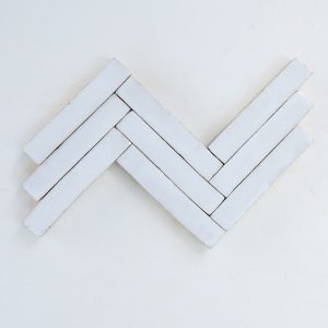 1x6 zellige tile - color white/chalk