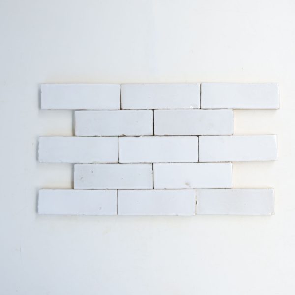 2x6 zellige tile color bright white