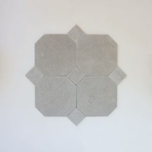 Limestone octagon and dot tile - color Dades