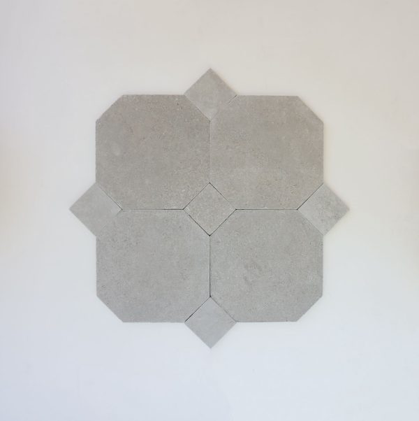 Limestone octagon and dot tile - color Dades