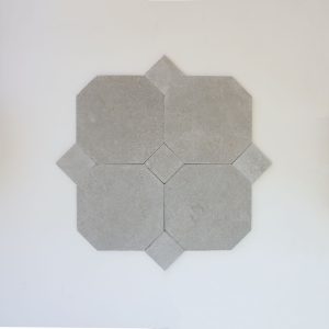 Limestone octagon and dot tile - color Dades