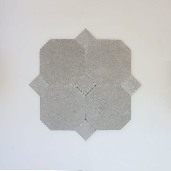 Limestone octagon and dot tile - color Dades