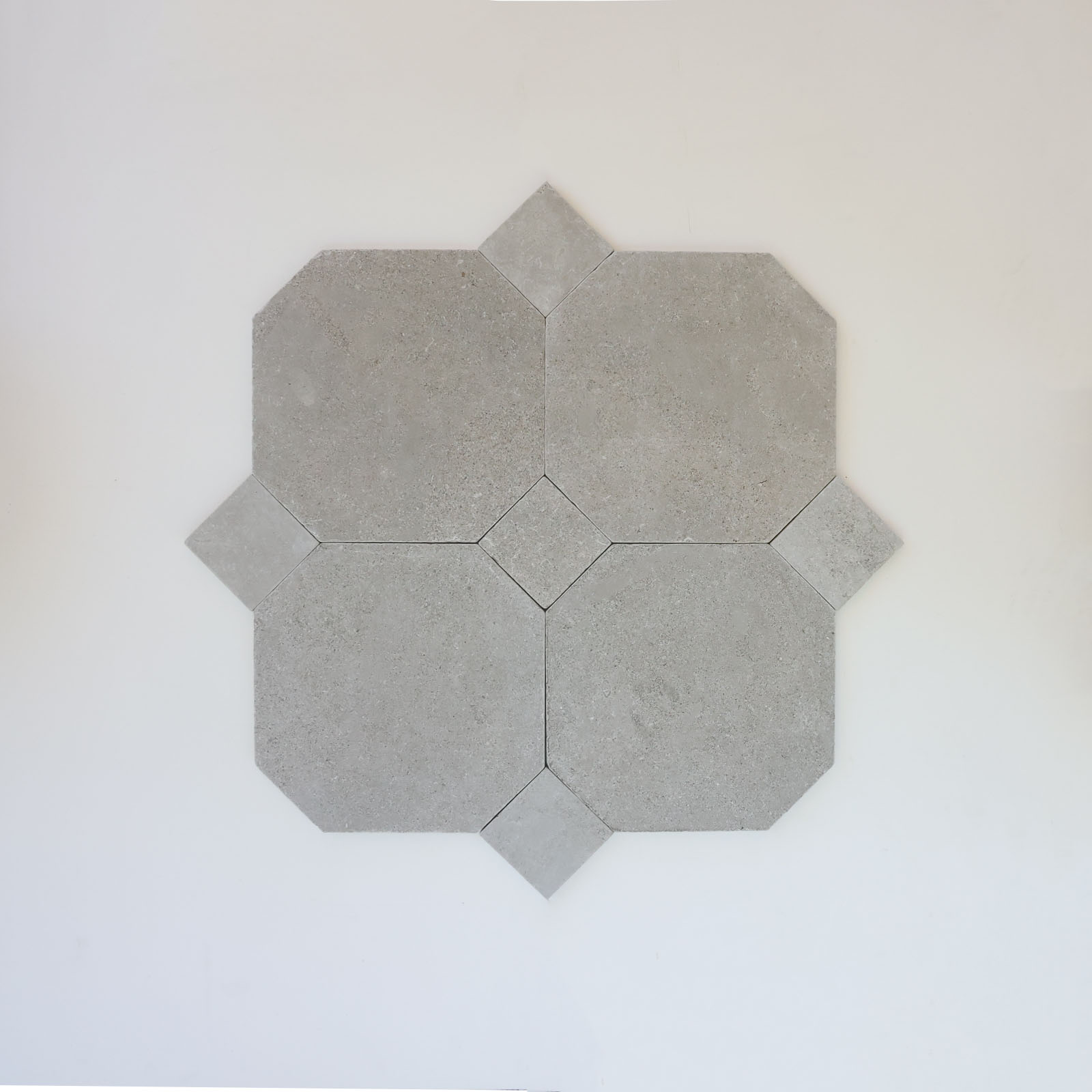 Limestone octagon and dot tile - color Dades