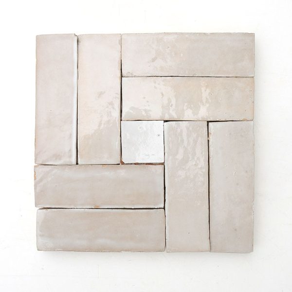 Tan-Tan Zellige Mosaic Tile -  Wheat Brick with Silk Dot