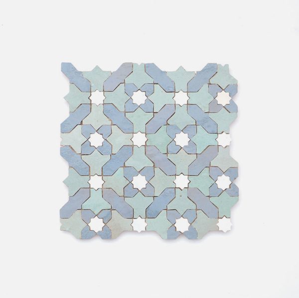 *NEW* Beni Ansar Zellige Mosaic - Chalk, Blue Thistle, Green Tea (We Made Too Much)