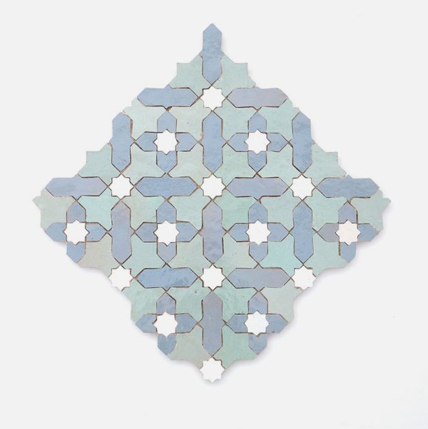 *NEW* Beni Ansar Zellige Mosaic - Chalk, Blue Thistle, Green Tea (We Made Too Much) - Image 2