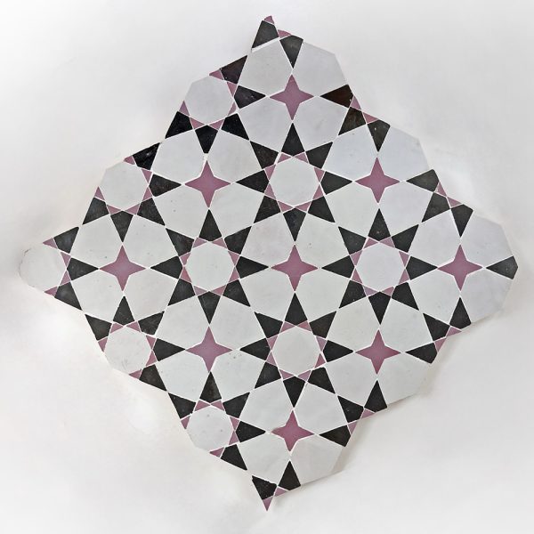 Agadir Zellige Mosaic Tile (Grande) - Silk, Onyx, Acai - Image 2