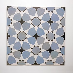 Agadir Zellige Mosaic Tile (Grande) - Onyx, Blue Thistle, Silk