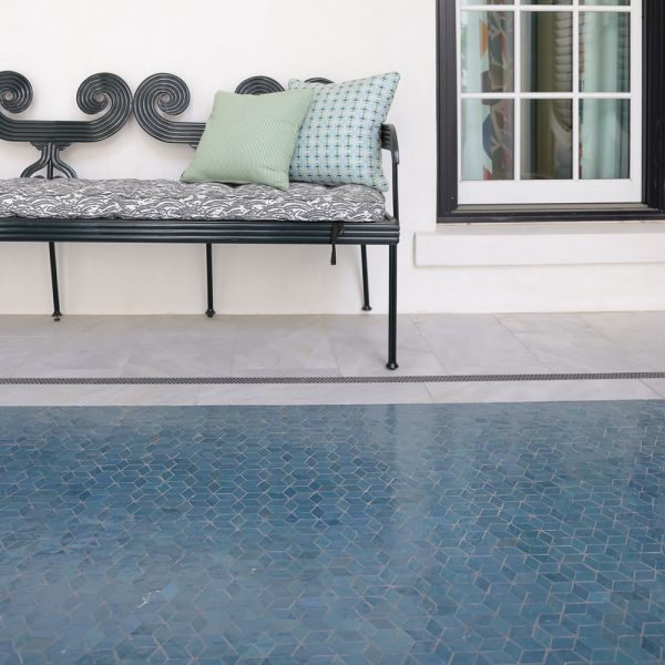 M'diq Zellige Mosaic Tile - Borealis Blue - Image 2