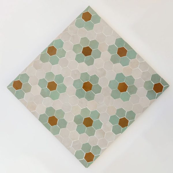 Magnolia Zellige Mosaic Tile - Spice, Tundra, Wheat - Image 3