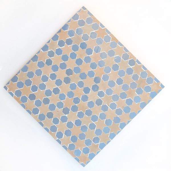 Salé Zellige Mosaic Tile - Blue Thistle is Hex and Earth is Star - Image 2
