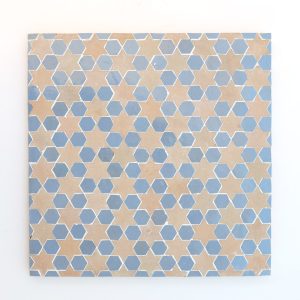 Salé Zellige Mosaic Tile - Blue Thistle is Hex and Earth is Star