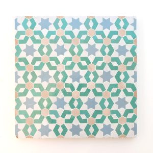 Settat Zellige Mosaic Tile - Emerald Coast, Earth, Silk, Glacier