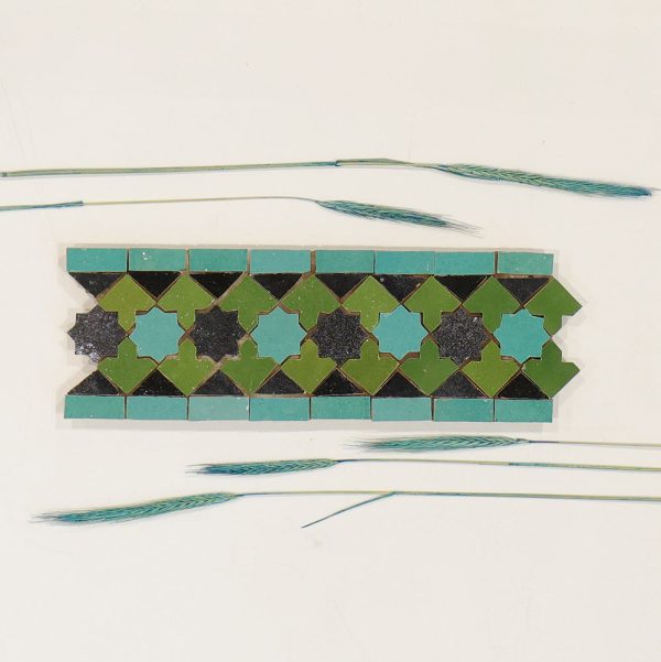 Todra Border - Onyx, Spring Leaf, Emerald Coast - Image 2