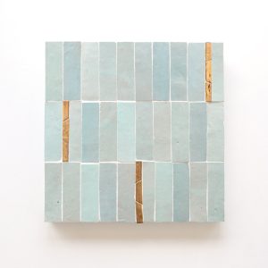 Ali Luxe 1x4 Straight Stack Mosaic Tile - Sea Foam, L'or