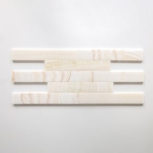 Bars 2x12 - Vanilla Onyx Pillowed & Leathered Tile