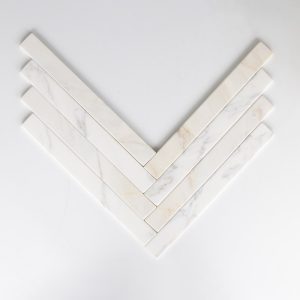 Bars 2x18 - Calacatta Gold Tumbled & Leathered