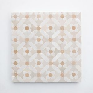 Beni Ansar Mosaic Tile - Dune, Silk, Wheat