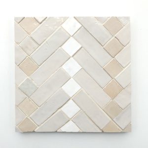 Dar #1 Mosaic Tile - Silk, Chalk, Wheat