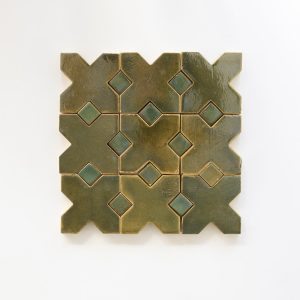 Cross & Dot Green Pottery