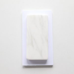 Bars 3x5 Card - Calacatta Gold Tumbled & Leathered