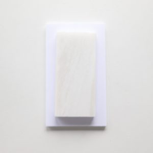Bars 3x5 Card - Mystery White Tumbled & Leathered